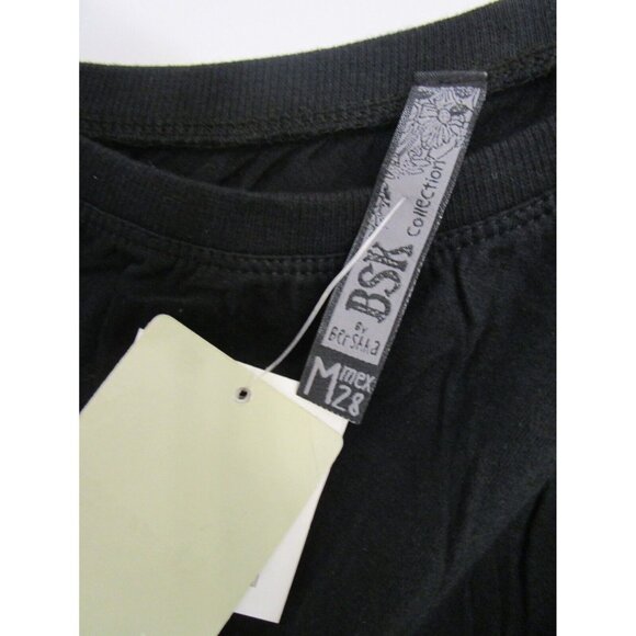 BSK Casual Connection by Bershka Women One Shoulder Top - Med. Cotton Black NWT - Picture 7 of 16